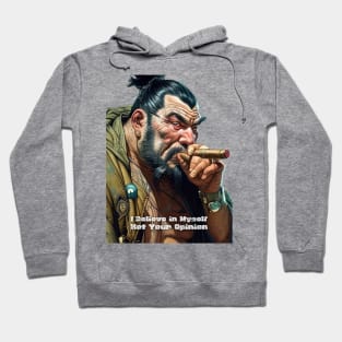 Puff Sumo: I Believe in Myself Not Your Opinion on a light (Knocked Out) background Hoodie